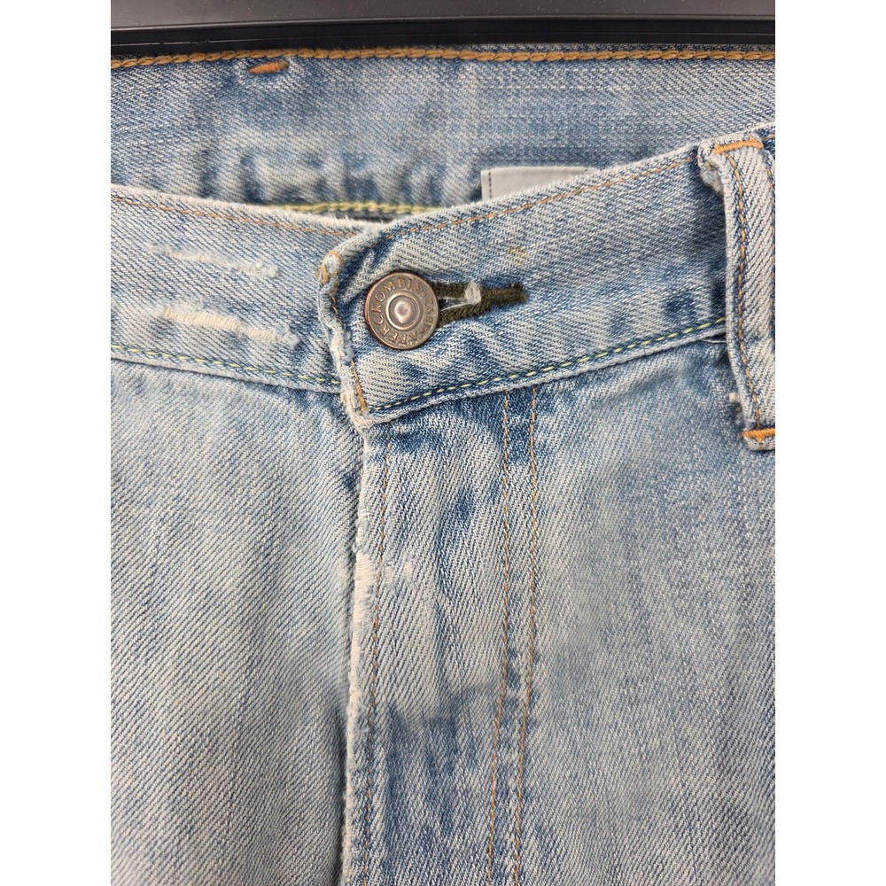 Vintage 2000s Y2K Abercrombie & Fitch Distressed Bootcut Jeans Light Wash 36x34 - Picture 2 of 9